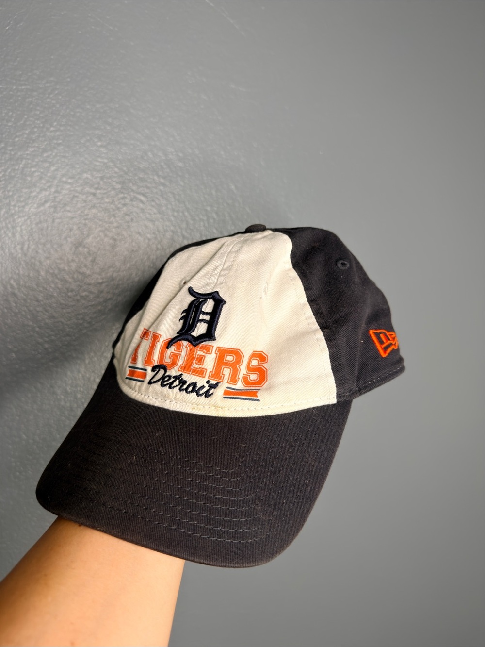 New Era Detroit Tigers Two-Tone Cap - Black, Cream & Orange MLB Hat Cap